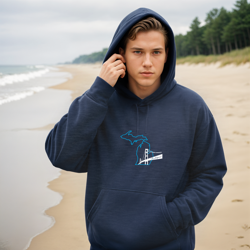 "NEW Michiganian Bridge" Men's Classic Hoodie