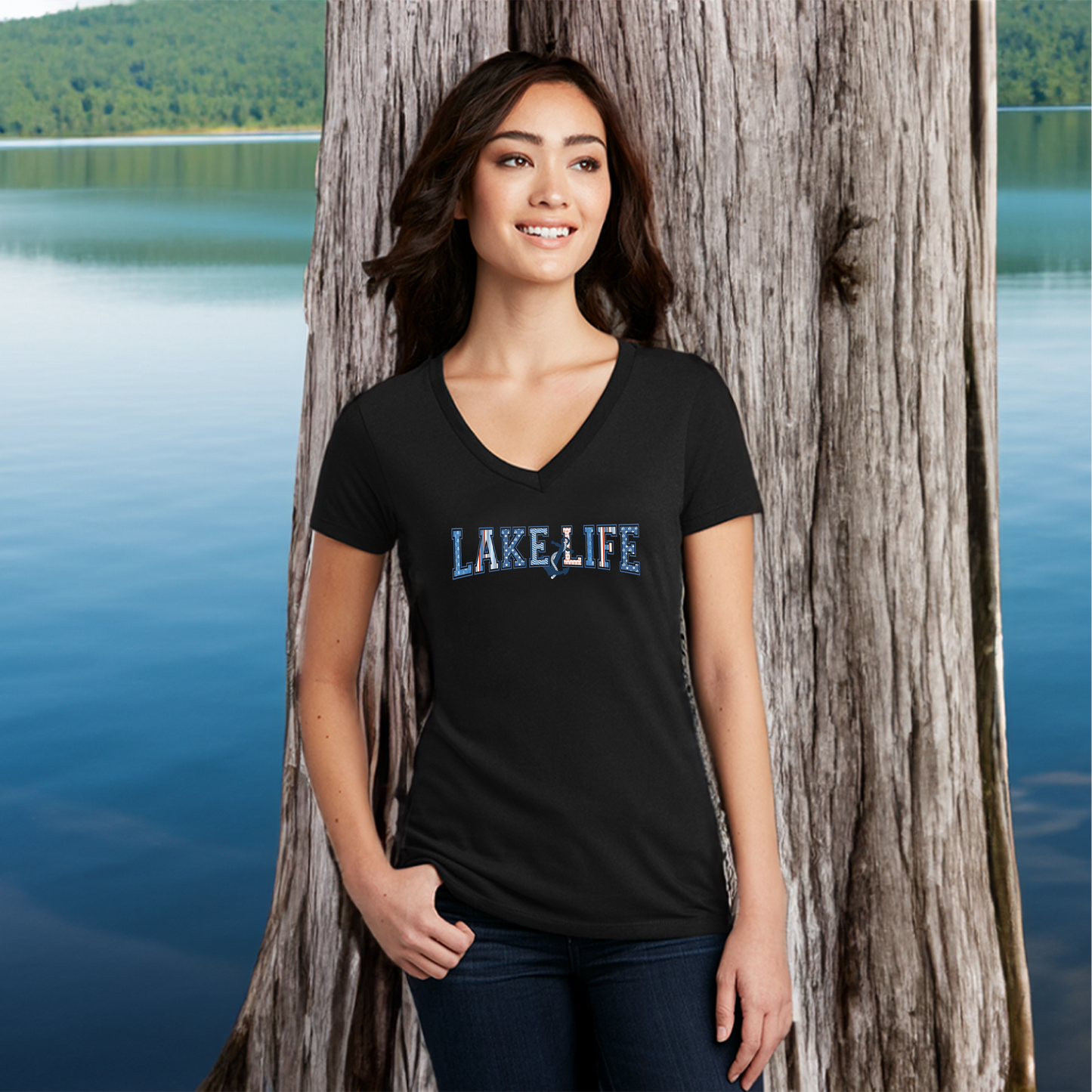 "American Lake Life" Women's V-Neck