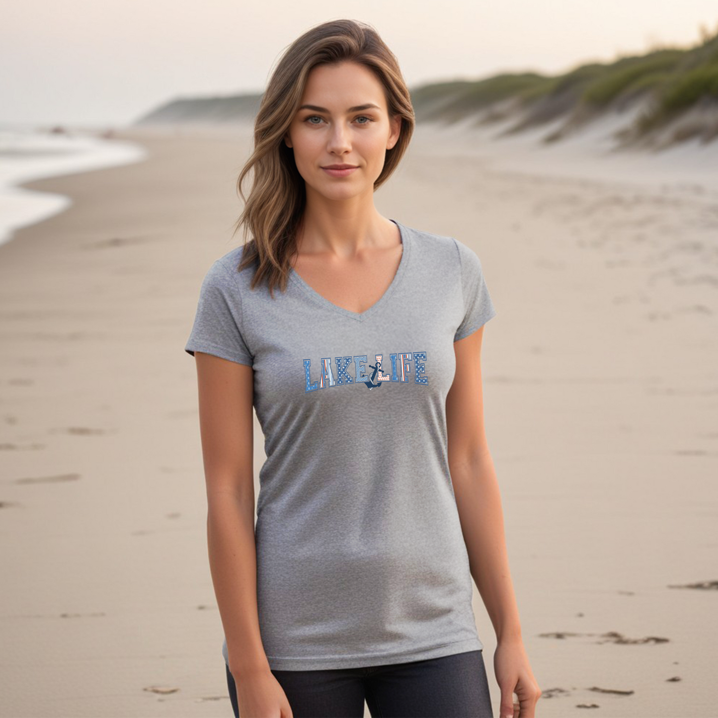 "American Lake Life" Women's V-Neck