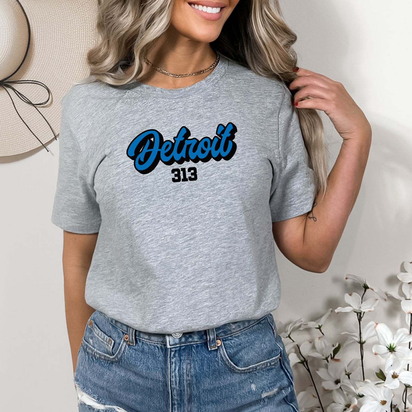 "313 Football" Relaxed Fit Crew Unisex T-Shirt