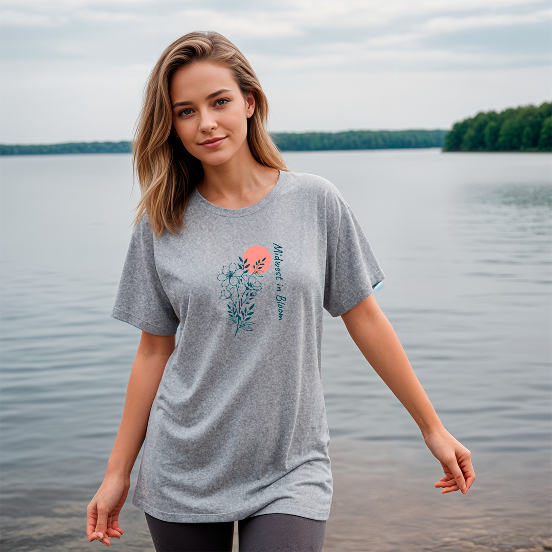 "Midwest In Bloom" Relaxed Fit Crew Unisex T-Shirt