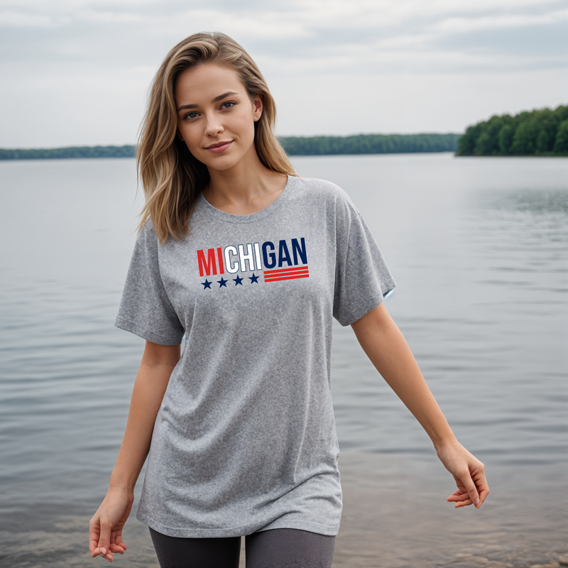 "Stars & Stripes" Relaxed Fit Crew Unisex T-Shirt