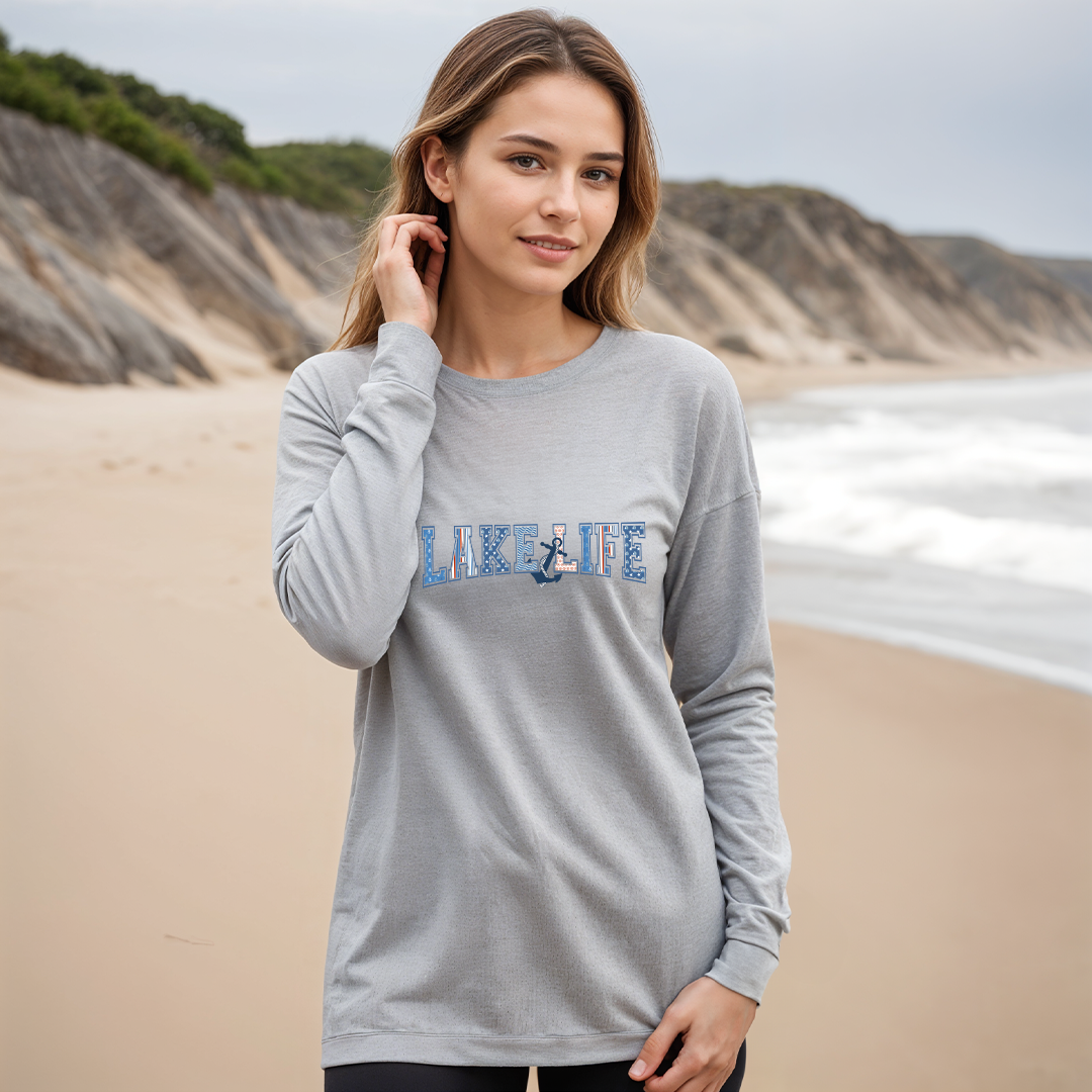 "American Lake Life" Relaxed Fit Long Sleeve Unisex T-Shirt
