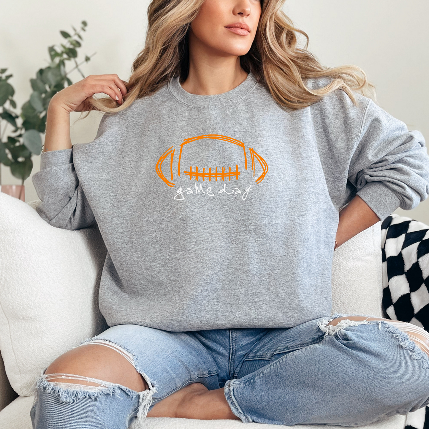 "Game Day" Relaxed Fit Classic Crew Unisex Sweatshirt