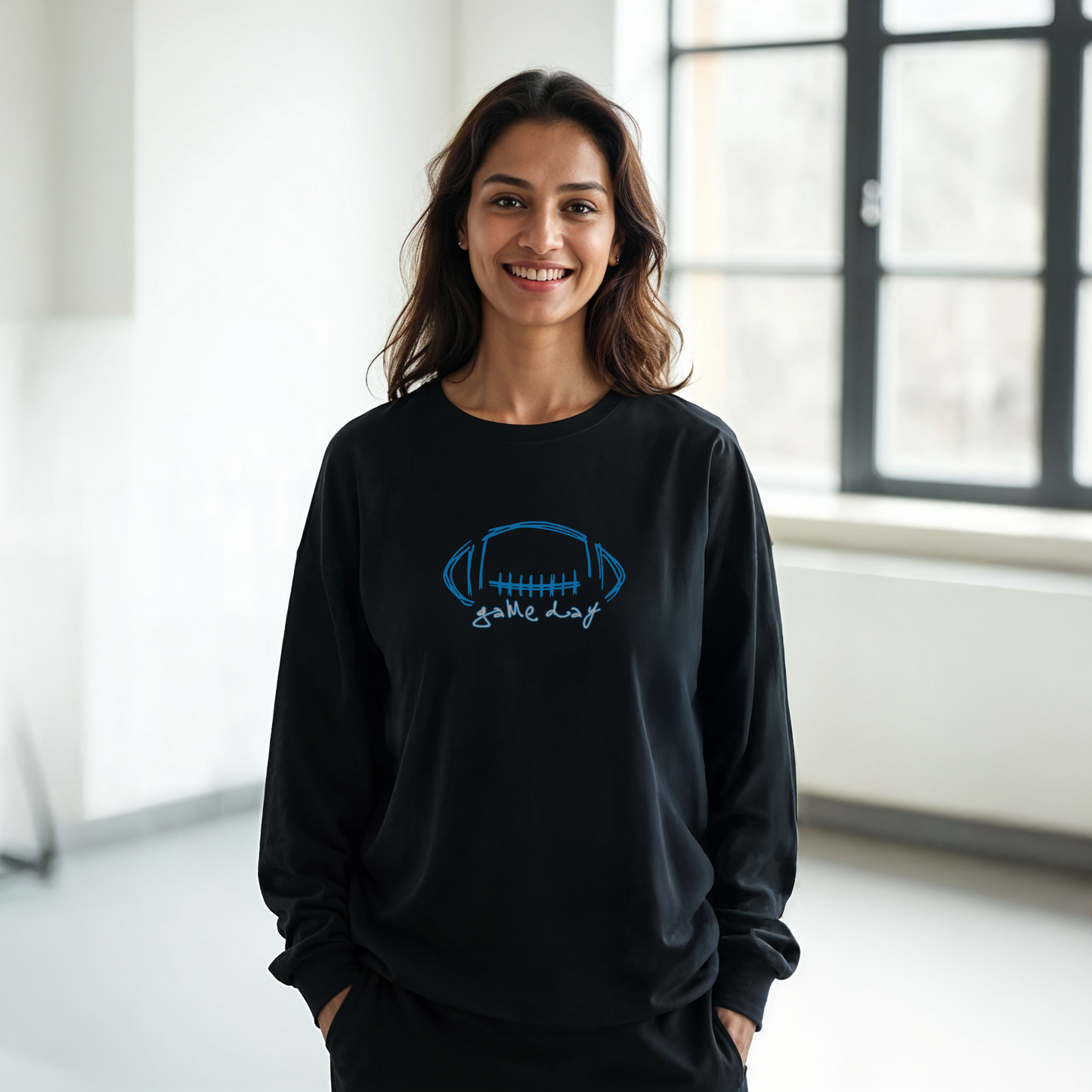 "Game Day" Relaxed Fit Classic Crew Unisex Sweatshirt