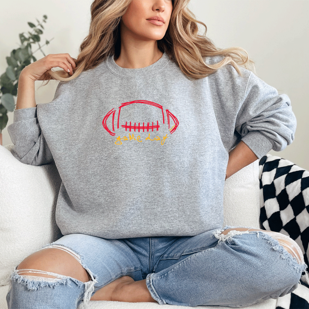 "Game Day" Relaxed Fit Classic Crew Unisex Sweatshirt