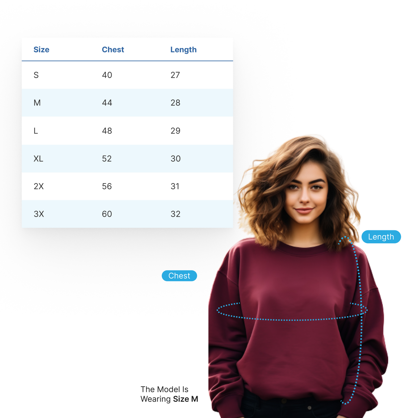 "Merry Christmas Deer" Relaxed Fit Classic Crew Unisex Sweatshirt