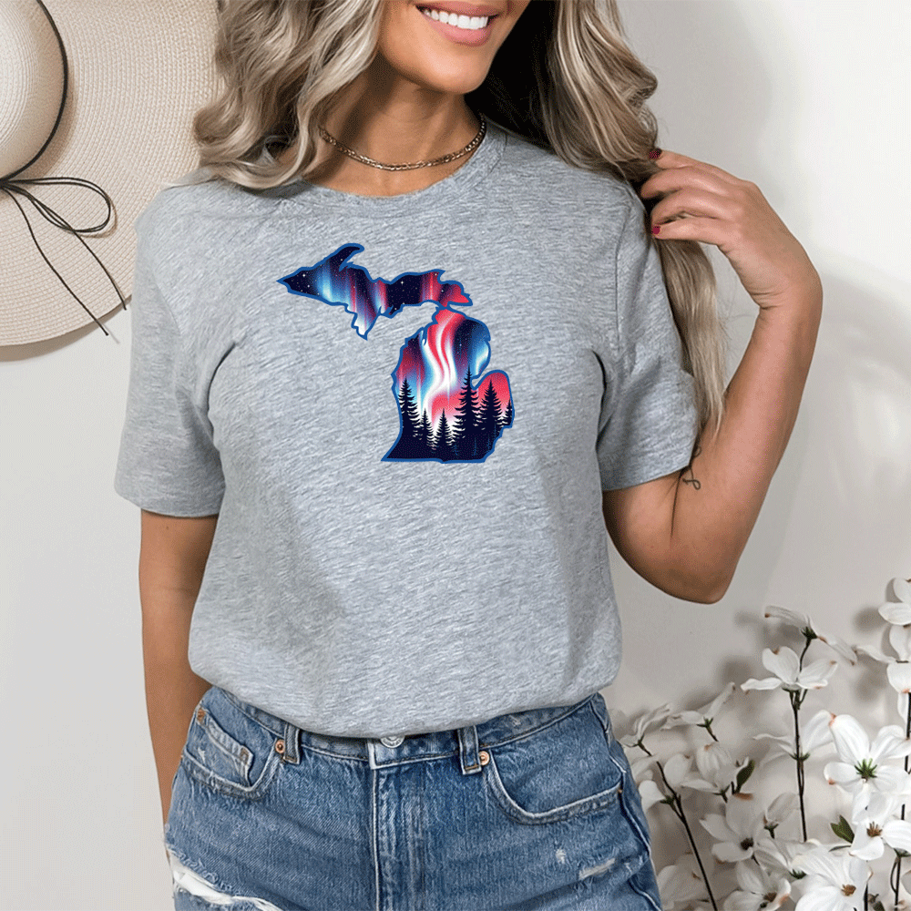 "4th of July Northern Lights" Relaxed Fit Crew Unisex T-Shirt