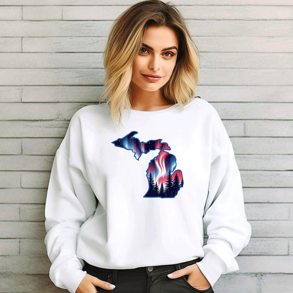 "4th of July Northern Lights" Relaxed Fit Classic Crew Unisex Sweatshirt
