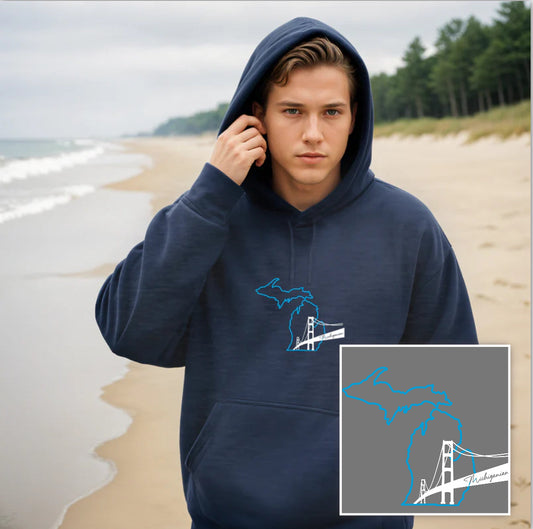 "NEW Michiganian Bridge" Men's Classic Hoodie