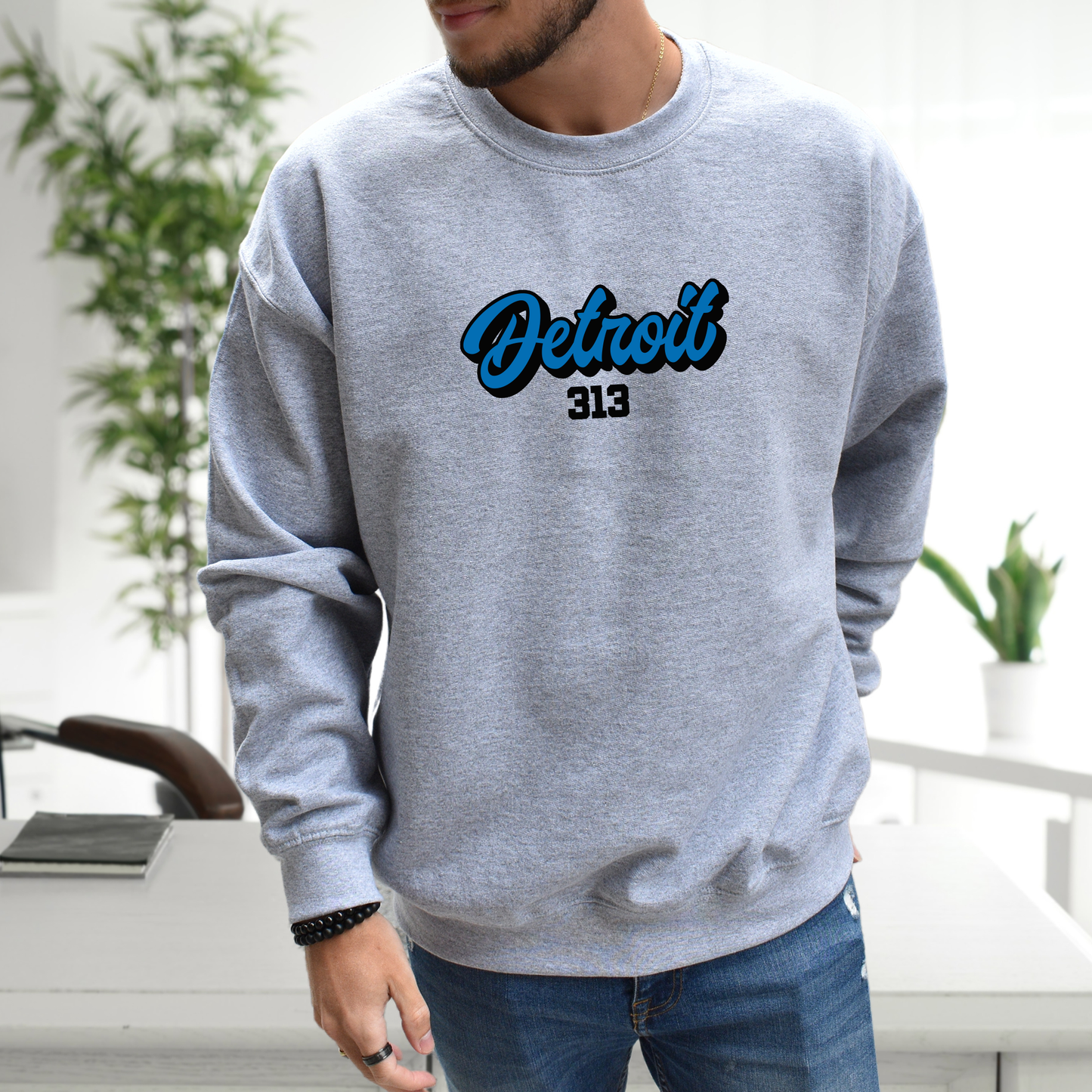 "313 Football" Men's Classic Crew Sweatshirt