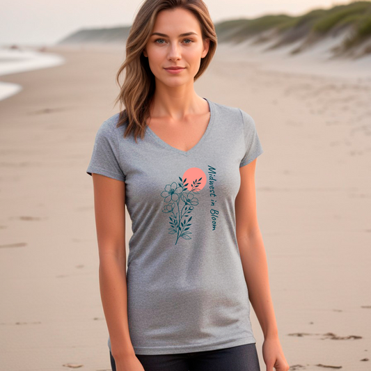"Midwest In Bloom" Women's V-Neck