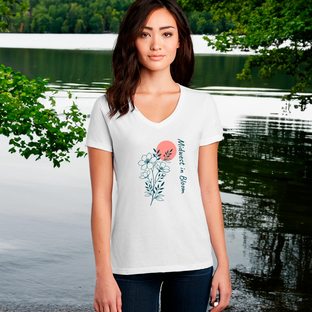 "Midwest In Bloom" Women's V-Neck