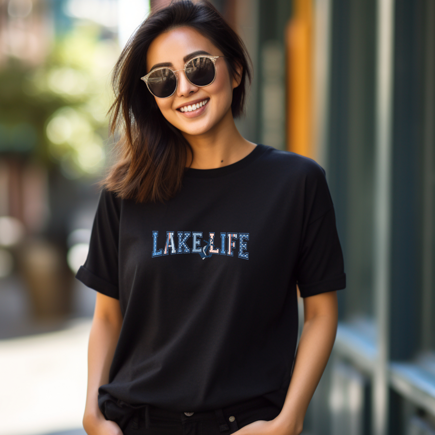 "American Lake Life" Relaxed Fit Crew Unisex T-Shirt