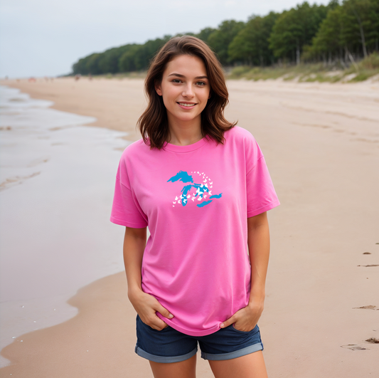 "Great Lakes Butterfly" Relaxed Fit Crew Unisex T-Shirt