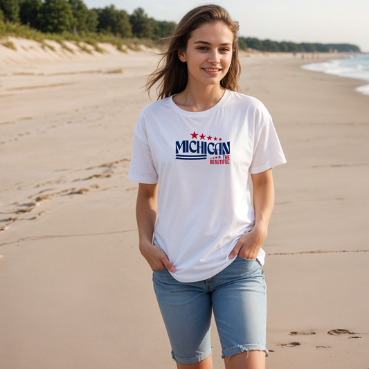 "Michigan The Beautiful" Relaxed Fit Crew Unisex T-Shirt