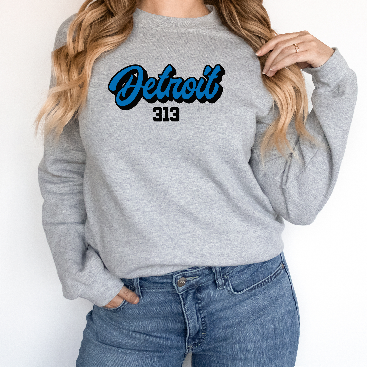 "313 Football" Relaxed Fit Long Sleeve Unisex T-Shirt