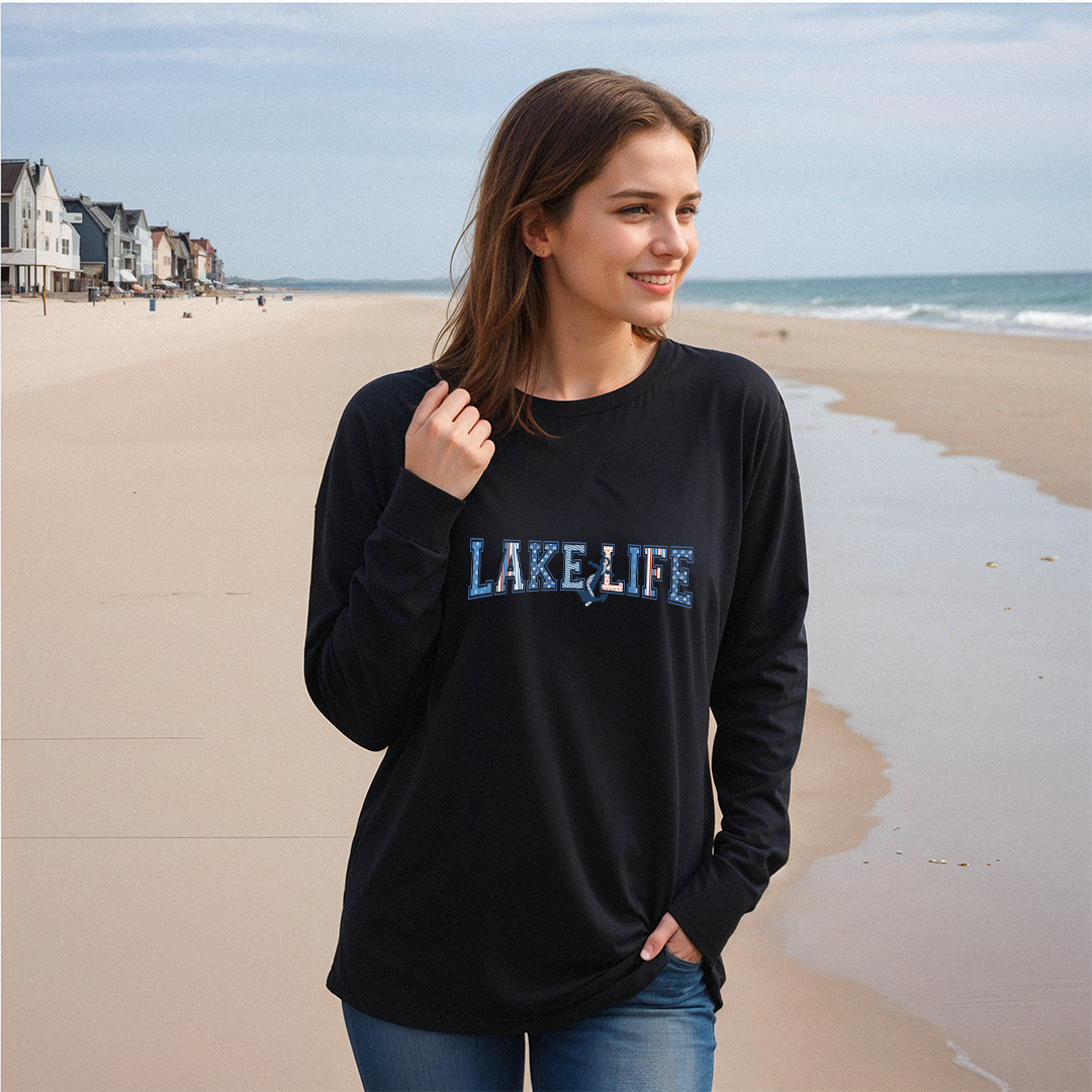 "American Lake Life" Relaxed Fit Long Sleeve Unisex T-Shirt