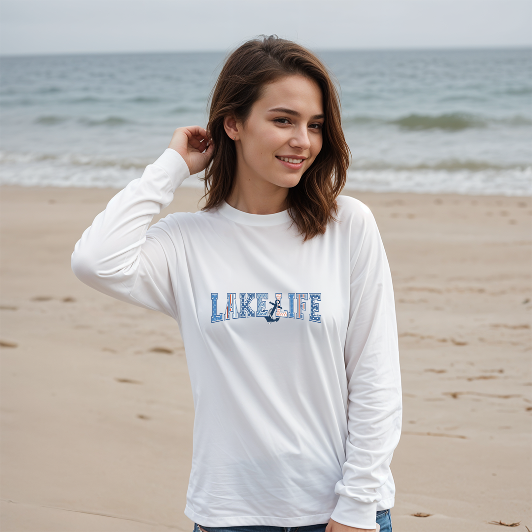 "American Lake Life" Relaxed Fit Long Sleeve Unisex T-Shirt