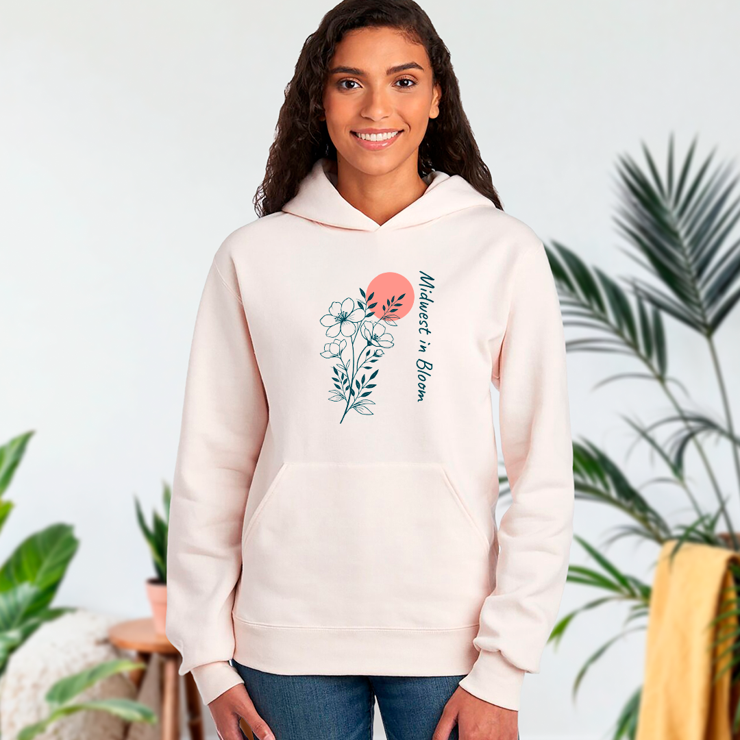 "Midwest In Bloom" Relaxed Fit Classic Unisex Hoodie