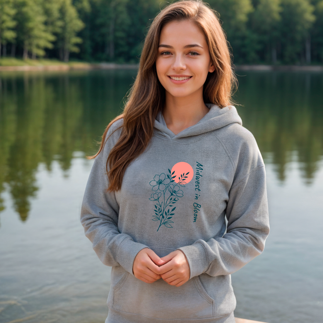 "Midwest In Bloom" Relaxed Fit Classic Unisex Hoodie