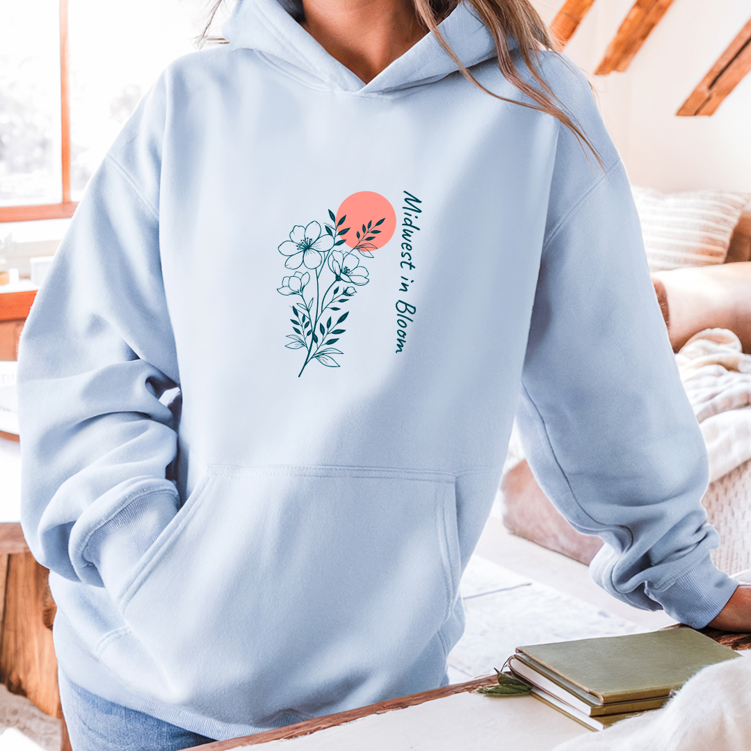 "Midwest In Bloom" Relaxed Fit Classic Unisex Hoodie