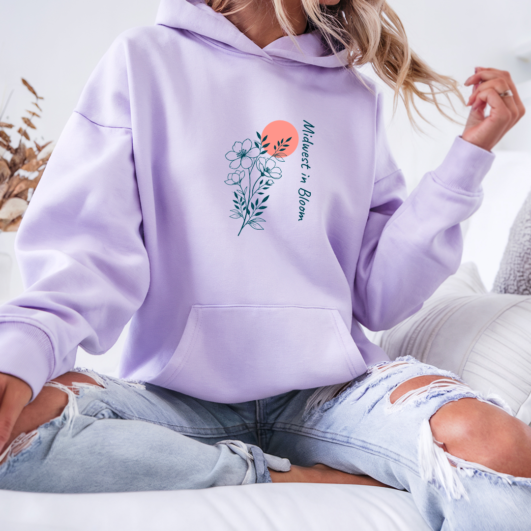 "Midwest In Bloom" Relaxed Fit Classic Unisex Hoodie
