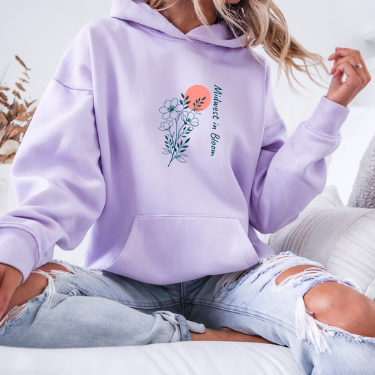 "Midwest In Bloom" Relaxed Fit Classic Unisex Hoodie