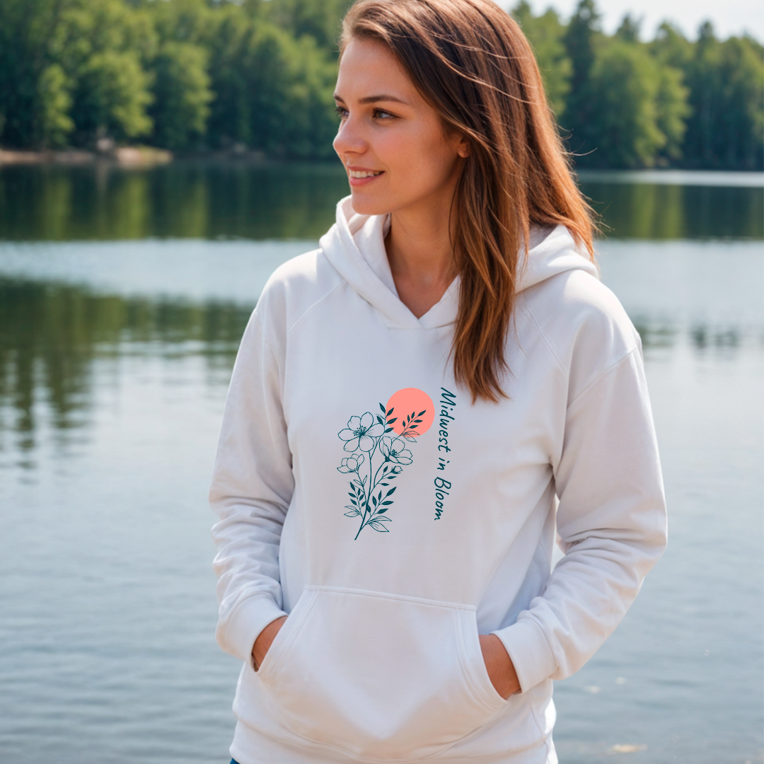 "Midwest In Bloom" Relaxed Fit Classic Unisex Hoodie
