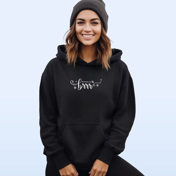 "Brrr... It's Cold In Michigan" Relaxed Fit Classic Unisex Hoodie