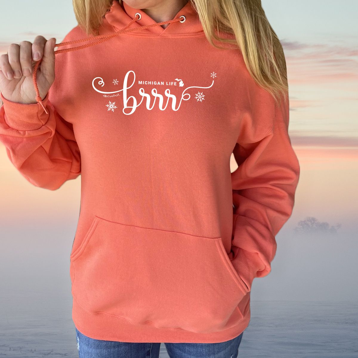 "Brrr... It's Cold In Michigan" Relaxed Fit Classic Unisex Hoodie