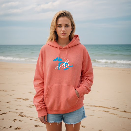 "Great Lakes Butterfly" Relaxed Fit Classic Unisex Hoodie