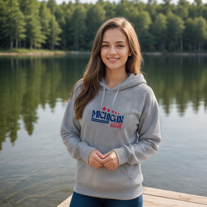"Michigan The Beautiful" Relaxed Fit Classic Unisex Hoodie