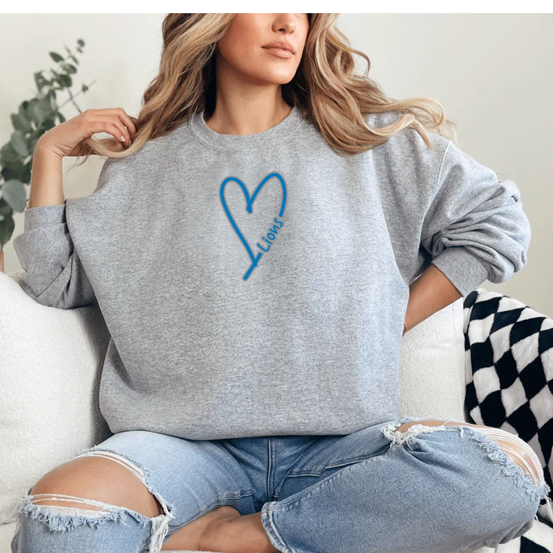 "Lion Heart" Relaxed Fit Classic Crew Unisex Sweatshirt