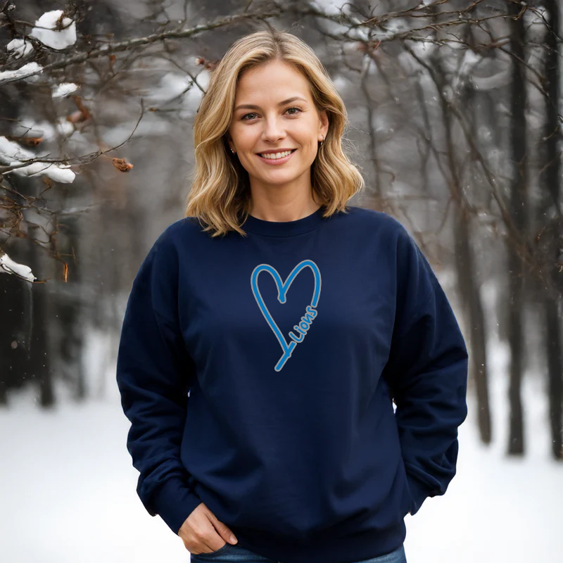 "Lion Heart" Relaxed Fit Classic Crew Unisex Sweatshirt