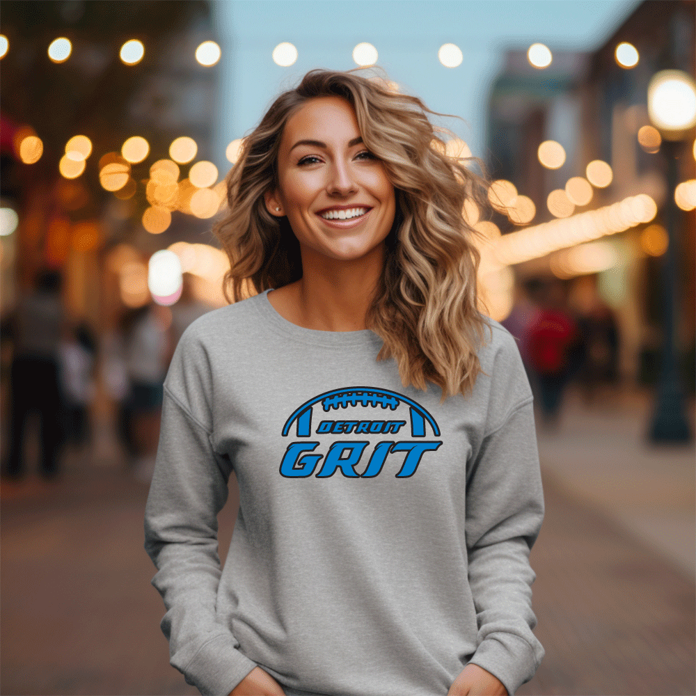 "Detroit Grit" Relaxed Fit Classic Crew Unisex Sweatshirt