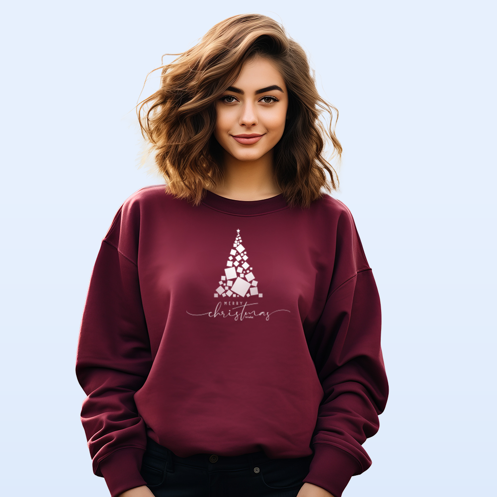 "Merry Christmas" Relaxed Fit Classic Crew Unisex Sweatshirt