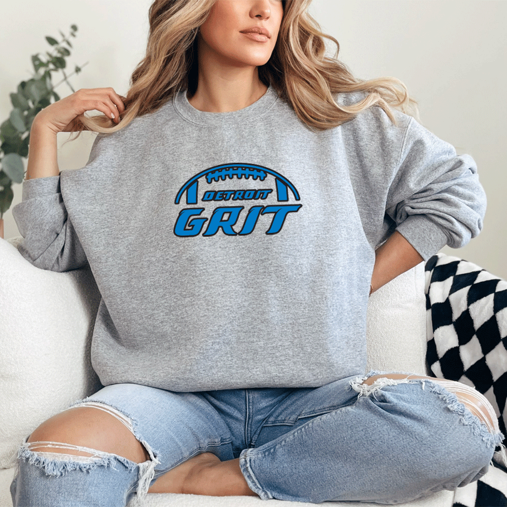 "Detroit Grit" Relaxed Fit Classic Crew Unisex Sweatshirt