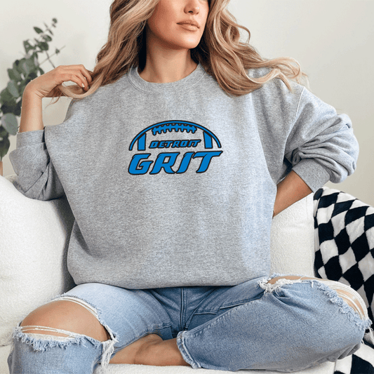 "Detroit Grit" Relaxed Fit Classic Crew Unisex Sweatshirt