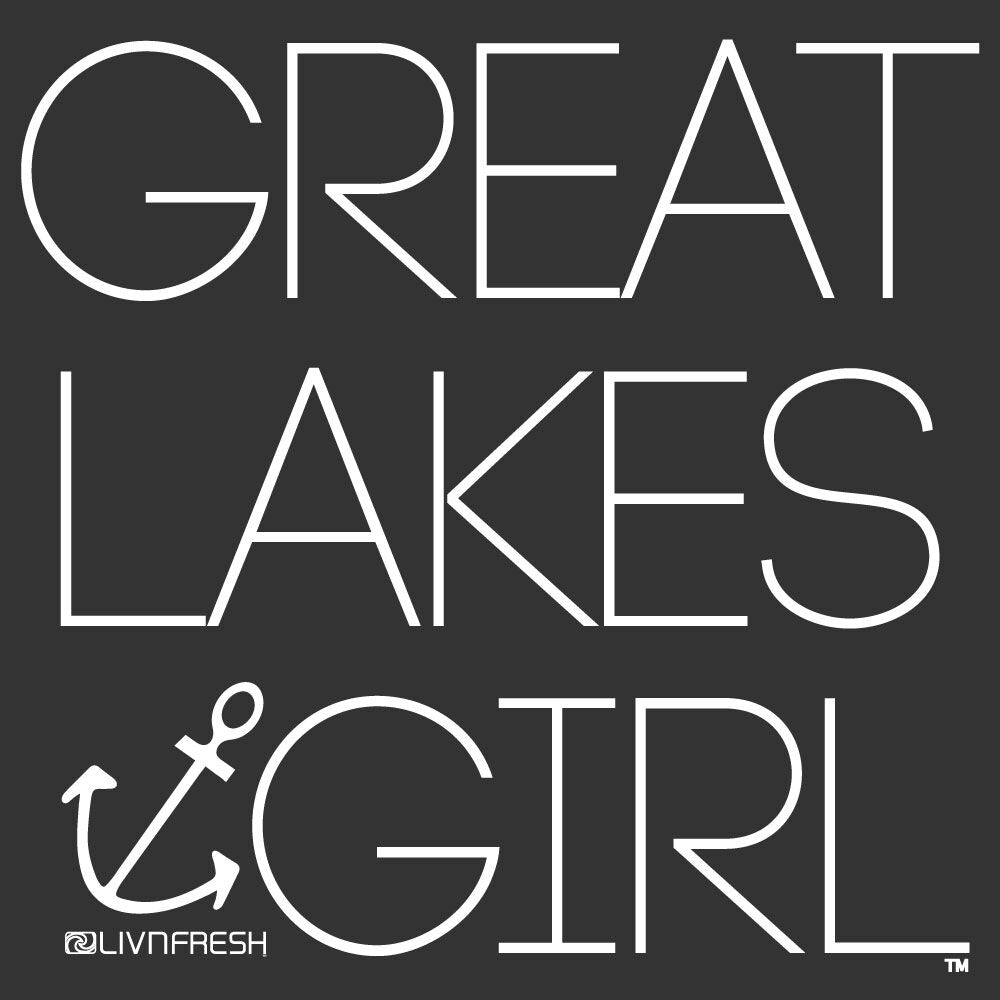 "Great Lakes Girl" Women's 2 Tone Fashion 1/4 Zip Sweatshirt