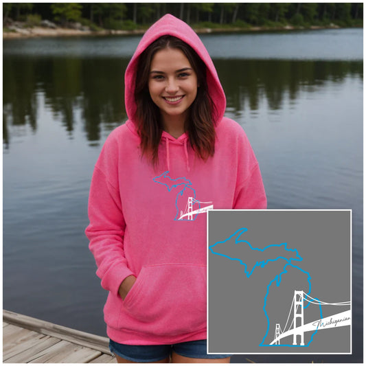 "NEW Michiganian Bridge" Relaxed Fit Classic Unisex Hoodie