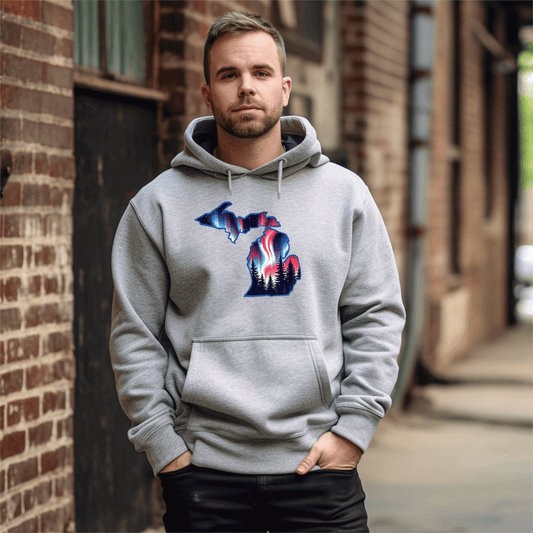 "4th of July Northern Lights" Men's Classic Hoodie
