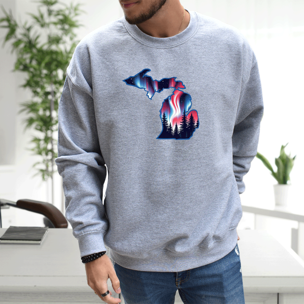 "4th of July Northern Lights" Men's Classic Crew Sweatshirt
