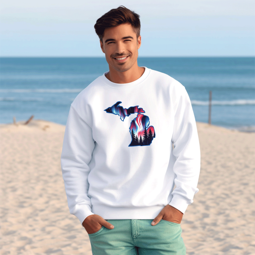 "4th of July Northern Lights" Men's Classic Crew Sweatshirt