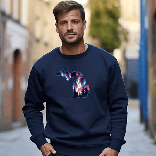 "4th of July Northern Lights" Men's Classic Crew Sweatshirt