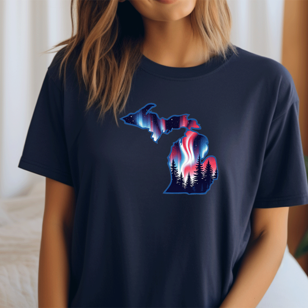 "4th of July Northern Lights" Relaxed Fit Crew Unisex T-Shirt