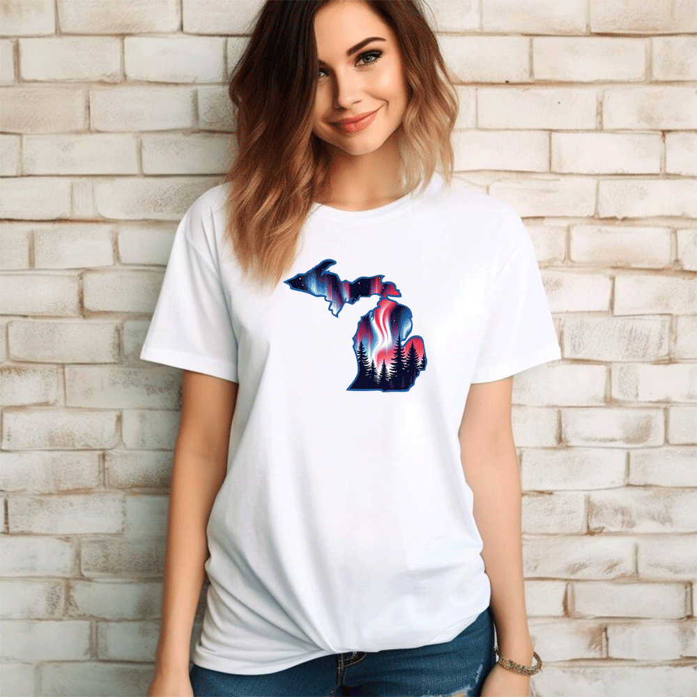 "4th of July Northern Lights" Relaxed Fit Crew Unisex T-Shirt