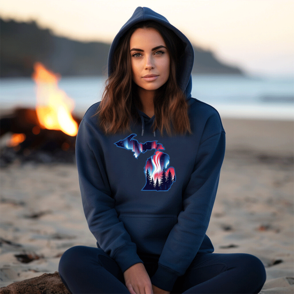 "4th of July Northern Lights" Relaxed Fit Classic Unisex Hoodie