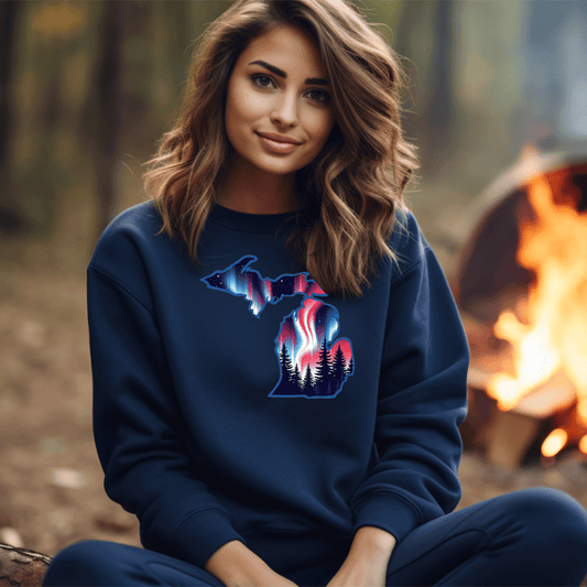 "4th of July Northern Lights" Relaxed Fit Classic Crew Unisex Sweatshirt