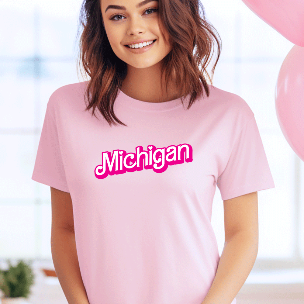 "Michigan Barbie" Relaxed Fit Crew Unisex T-Shirt